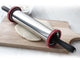 Stainless steel baker’s rolling pin with adjustable rings