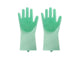 Silicon gloves green