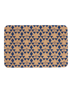 Ladelle Arise Navy Printed Cork 4pk Placemat